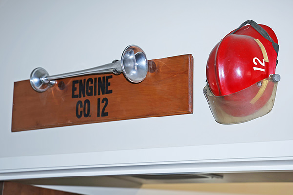 Engine 12 and Helmet Sign